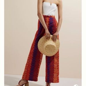 NWT SIKA Abstract Wide-Leg Trousers. Size 2. Anthropologie exclusive.